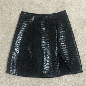 MOTEL Faux Croc Skirt